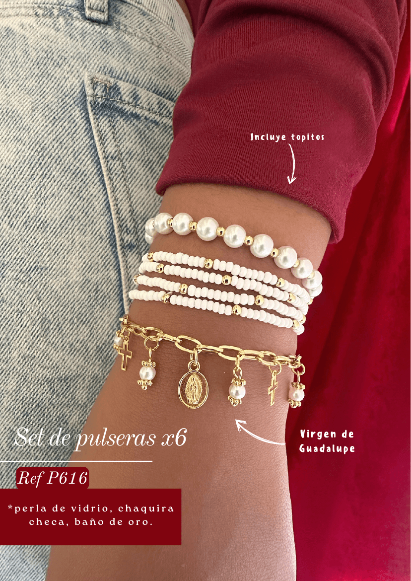Set de pulseras x6