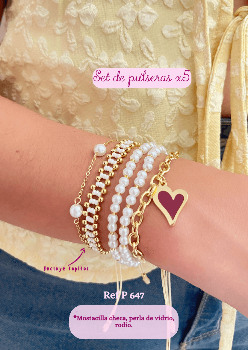 Set de pulseras x5