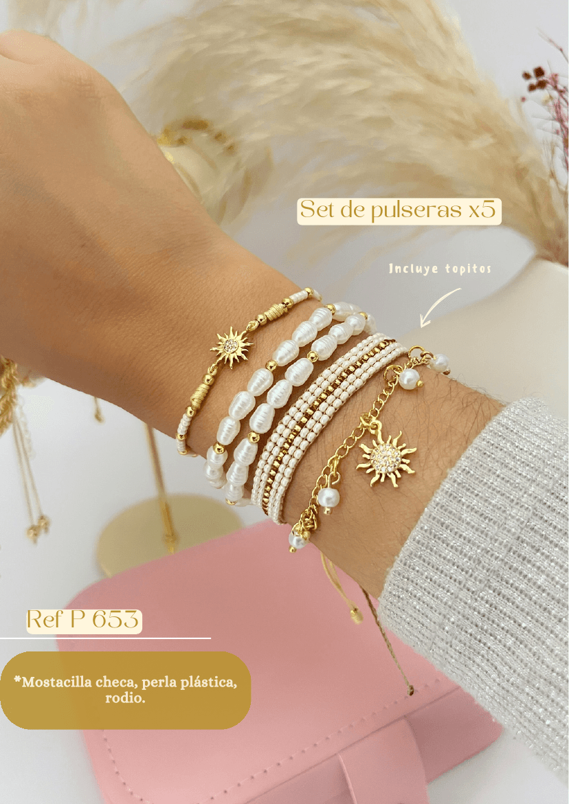 Set de pulseras x5