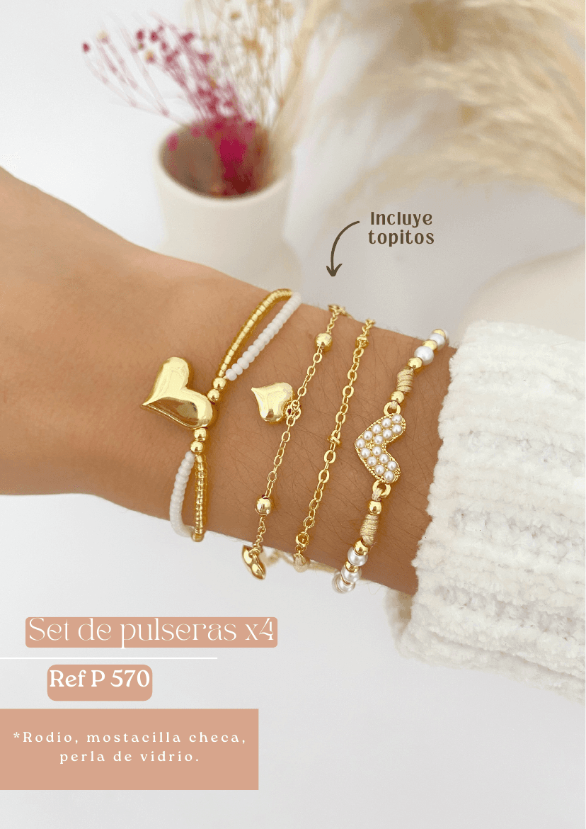 Set de pulseras x4