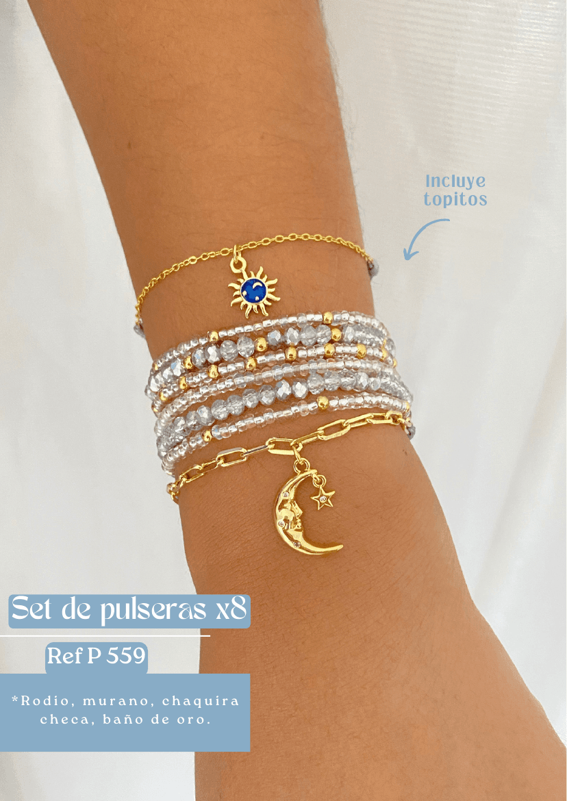 Set de pulseras x8