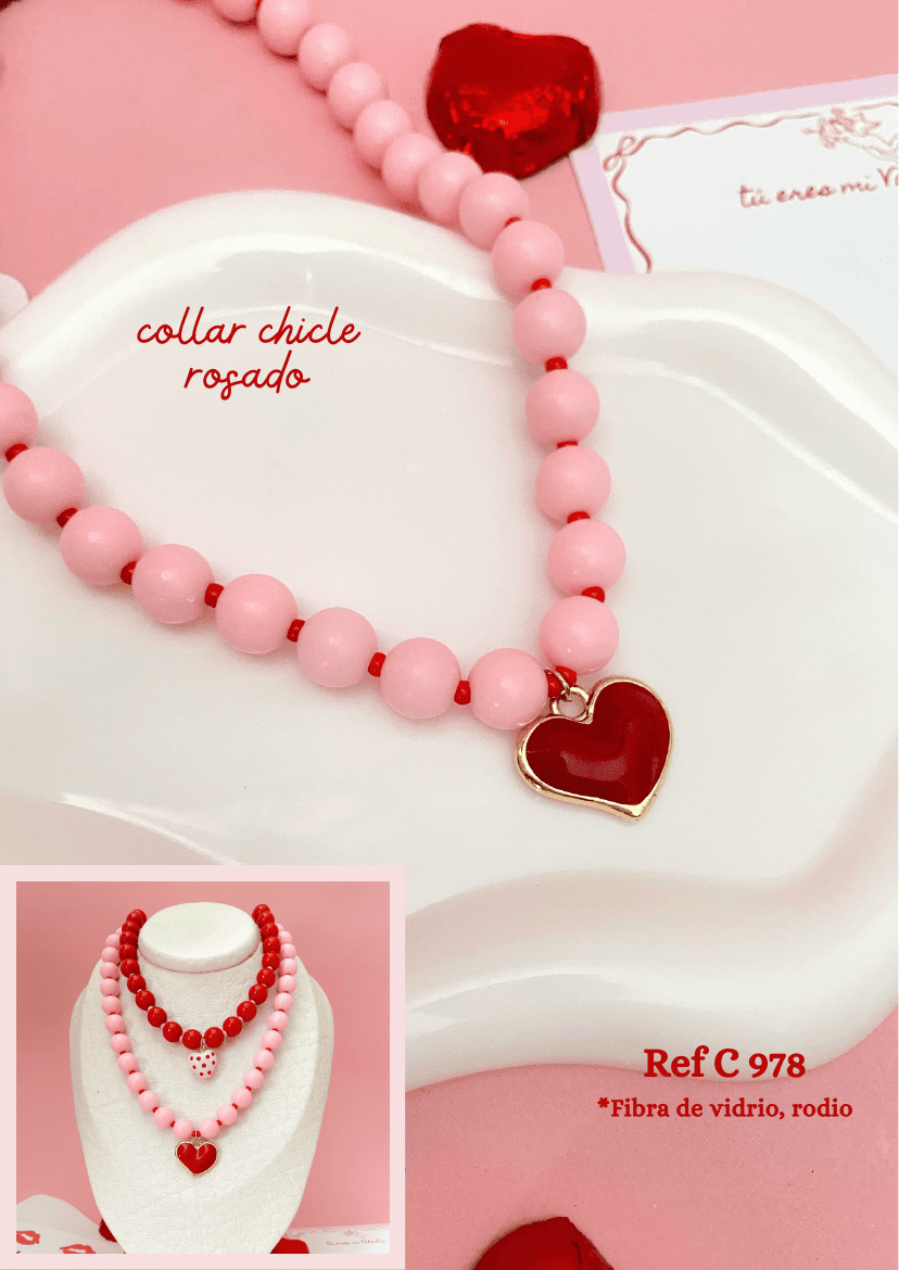 Collar chicle rosado