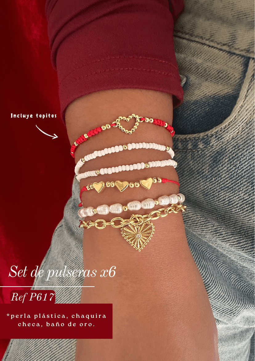Set de pulseras x6