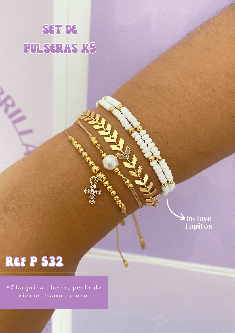 Set de pulseras x5