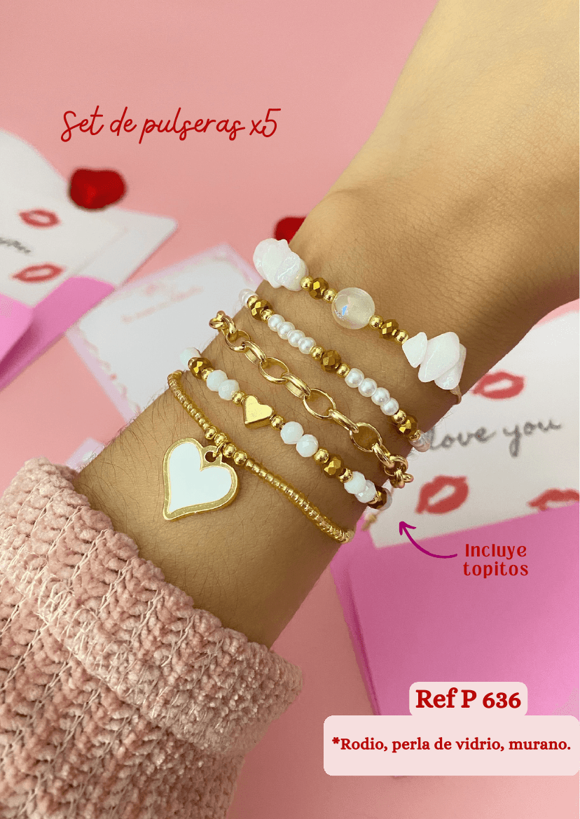 Set de pulseras x5