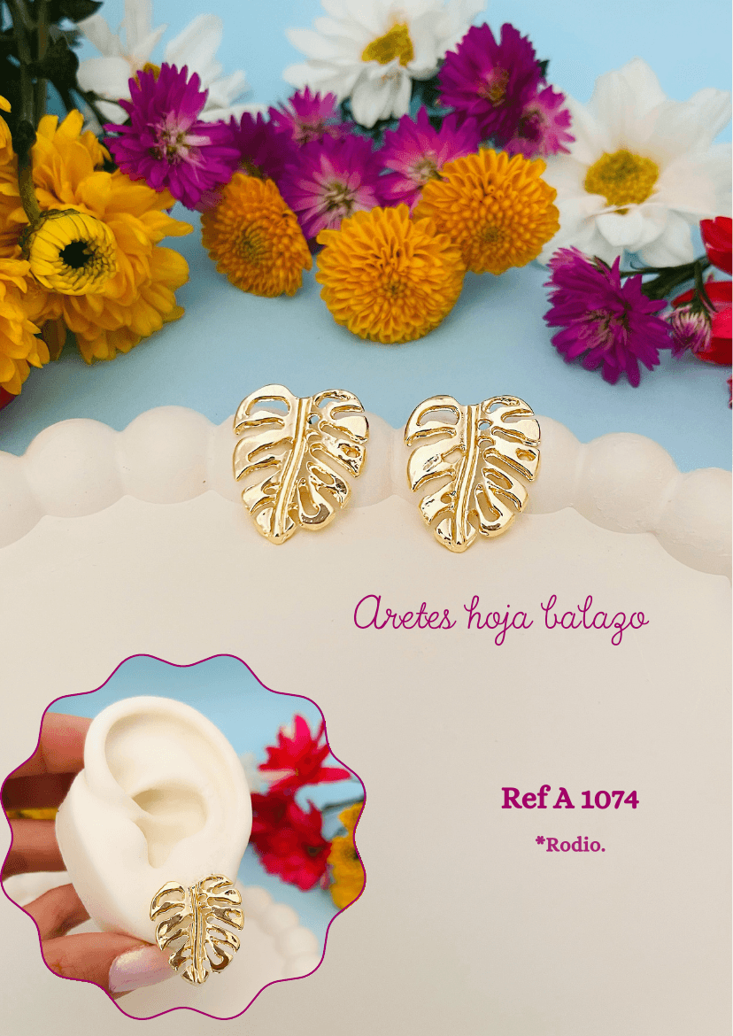 Aretes hoja balazo