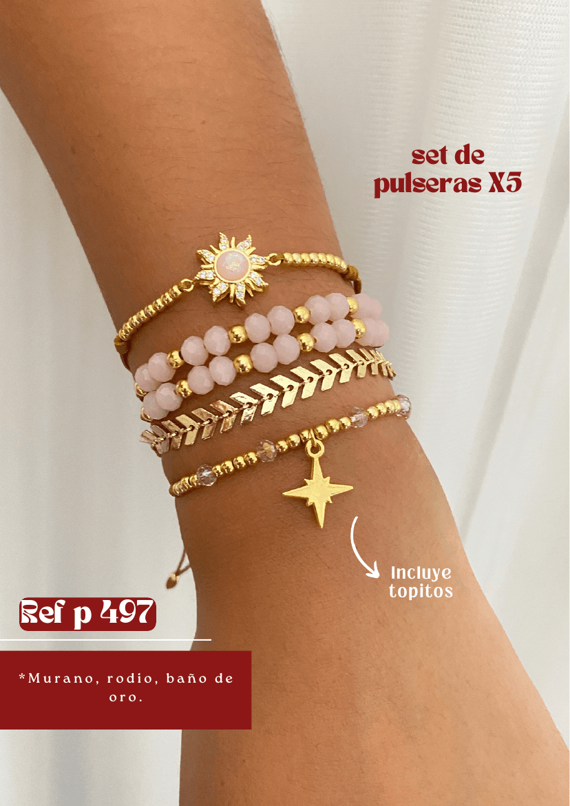 Set de pulseras x5