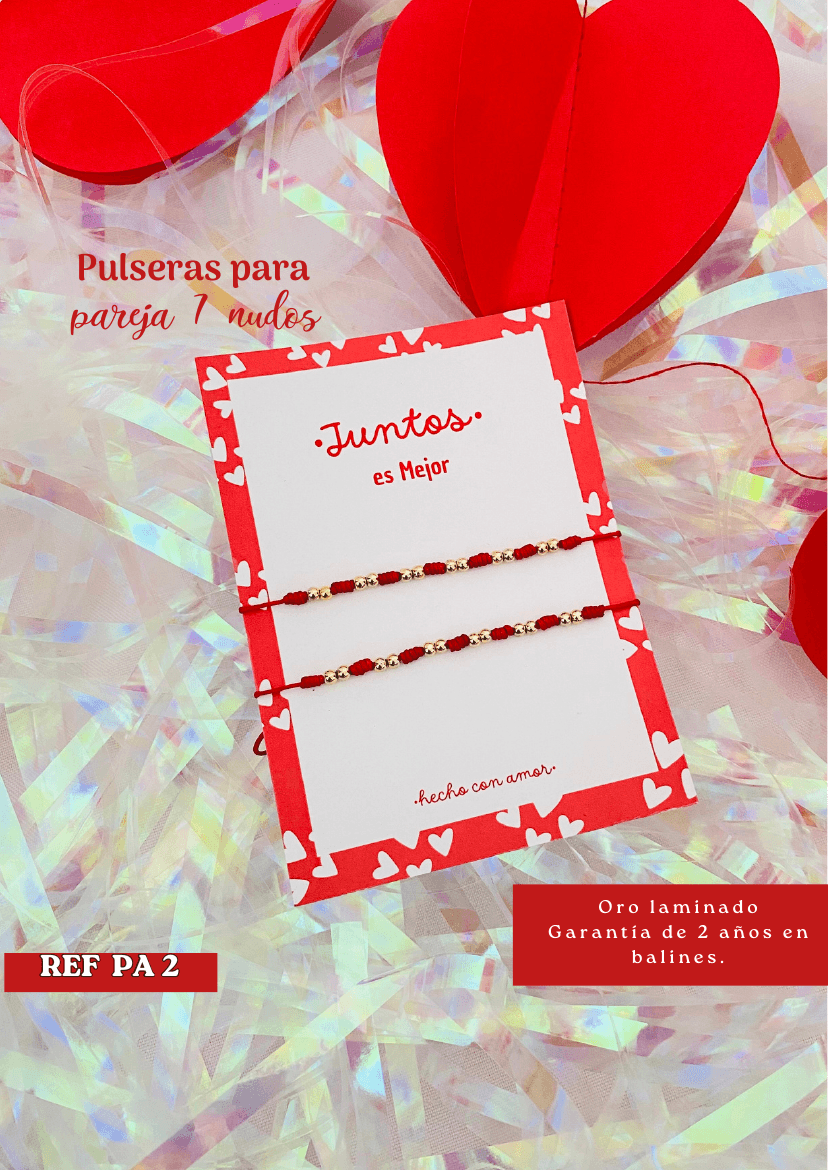Pulseras pareja 7 nudos