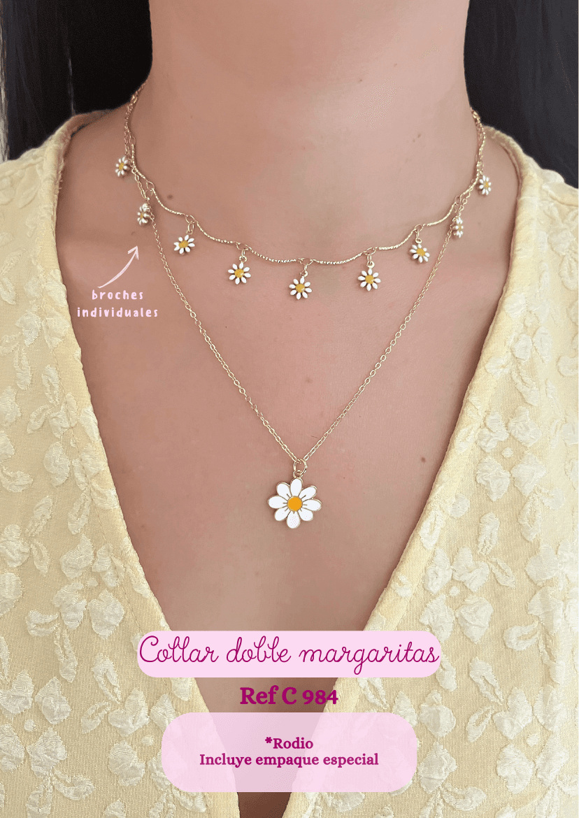 Collar doble margaritas