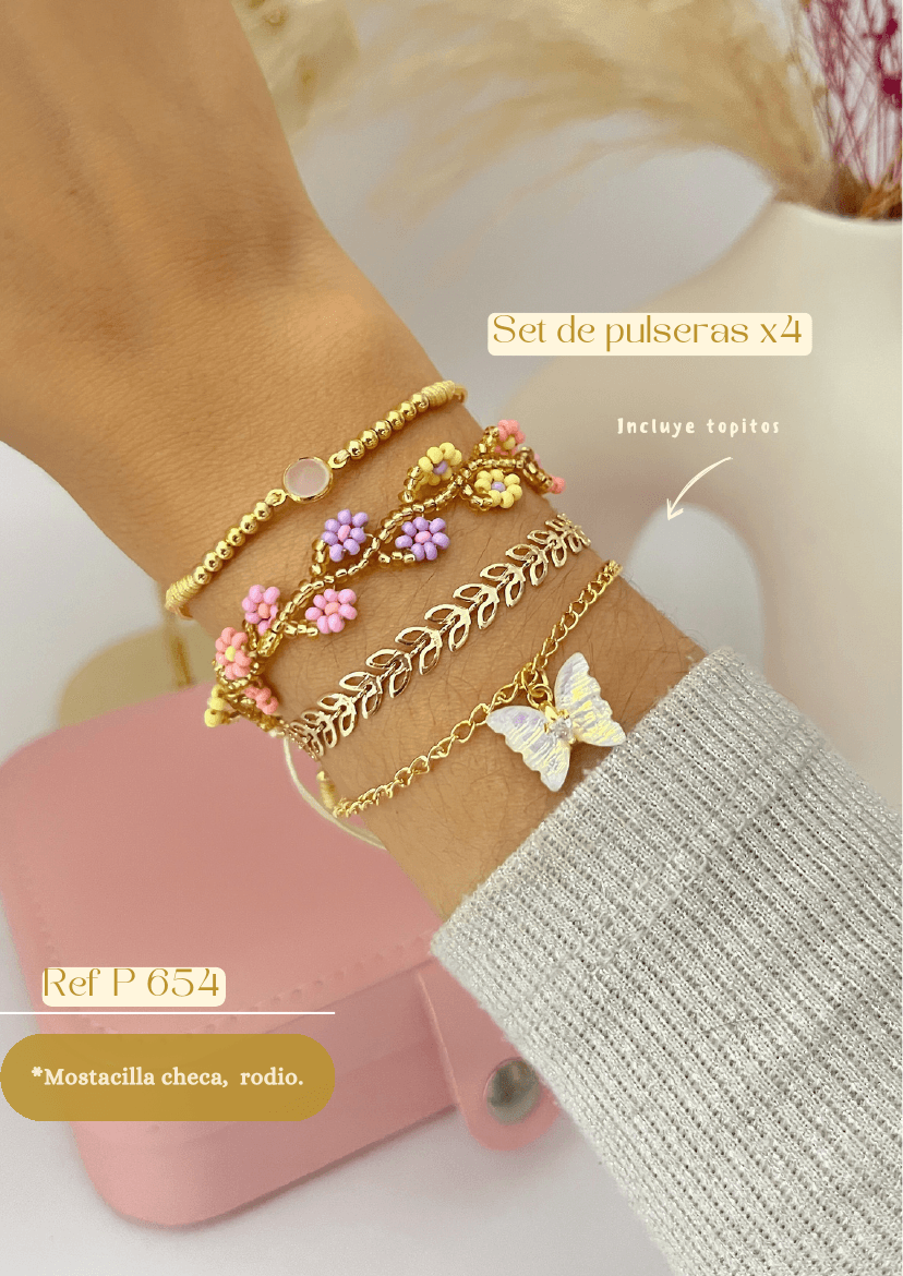 Set de pulseras x4