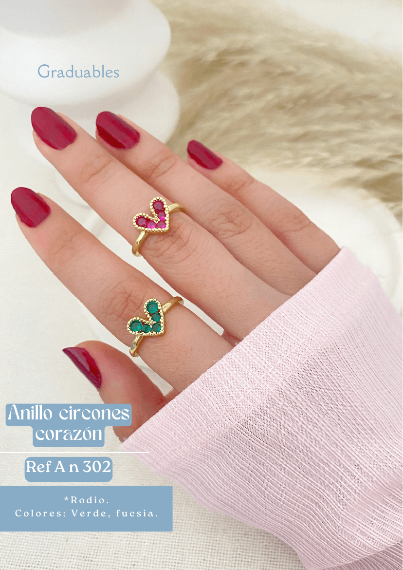 Anillo circones corazón