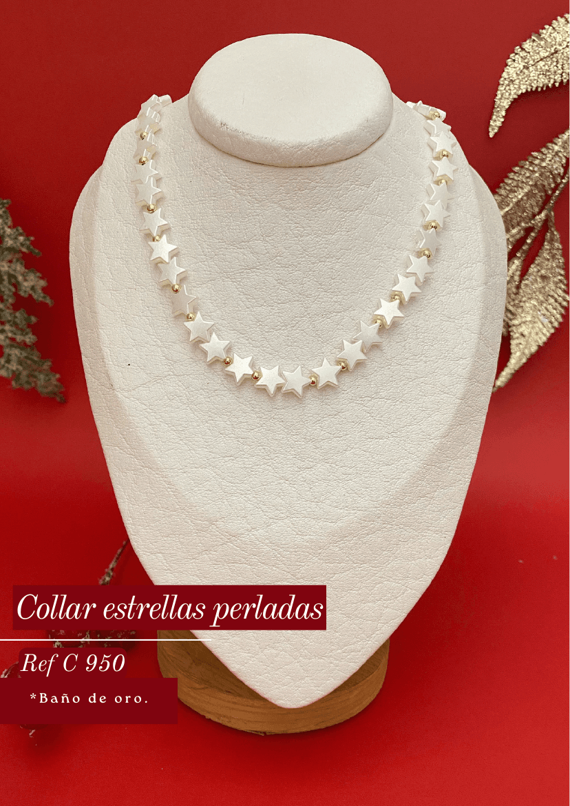 Collar estrellas perladas