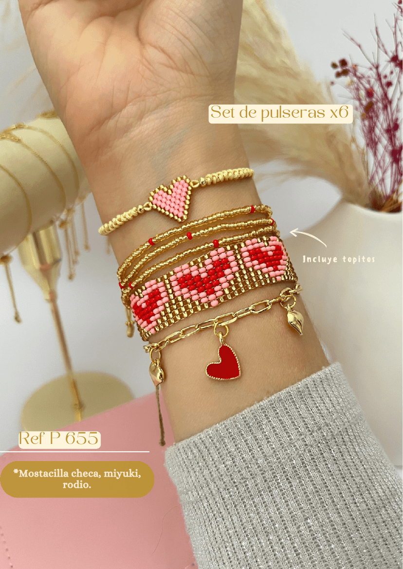 Set de pulseras x6