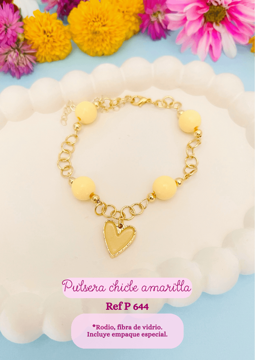 Pulsera chicle amarilla