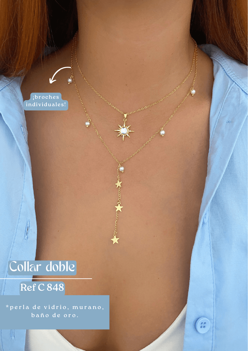 Collar doble (Perla/Murano)