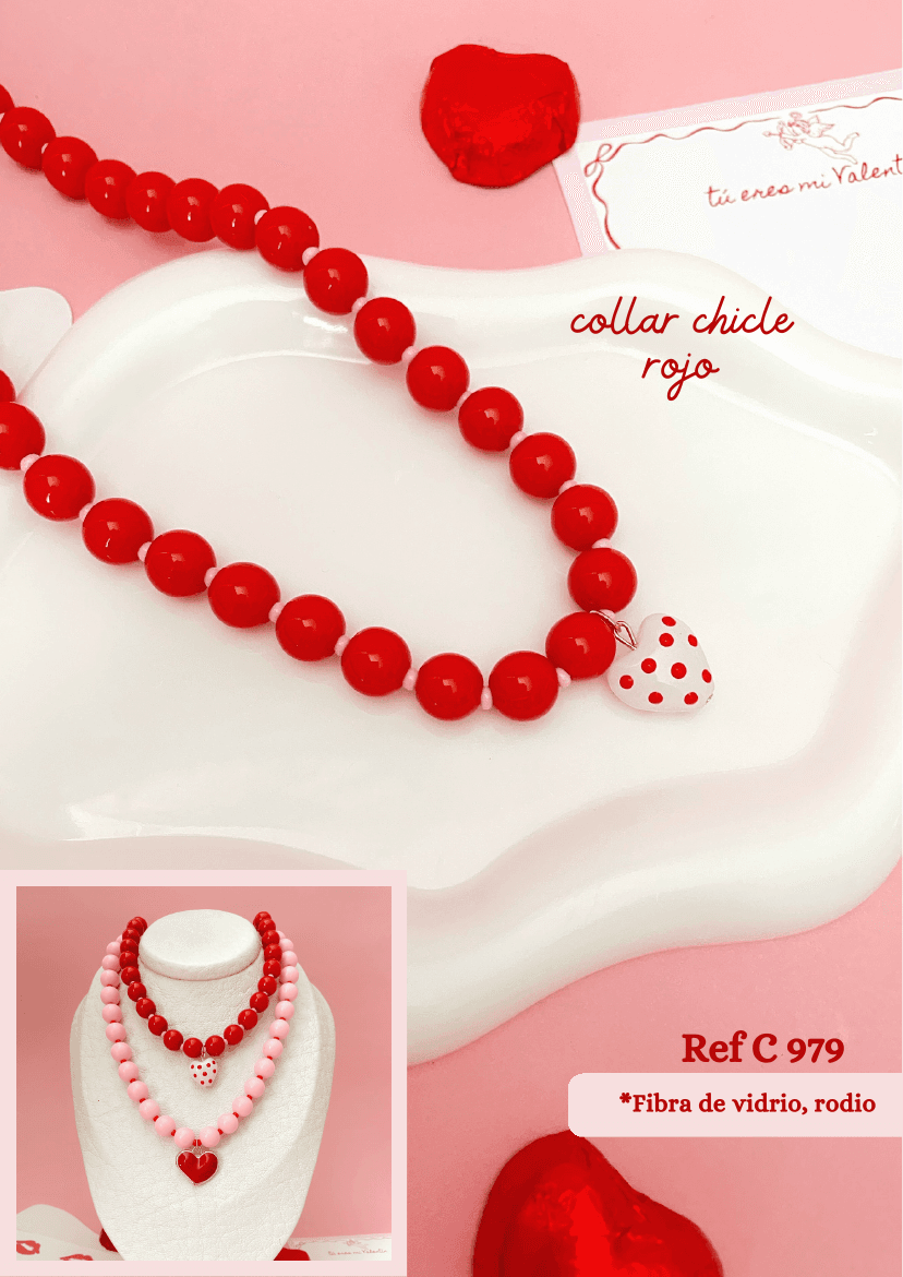 Collar chicle rojo