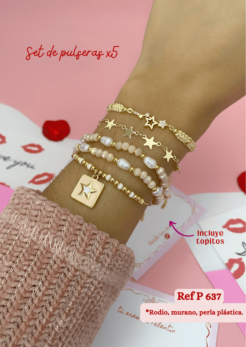 Set de pulseras x5