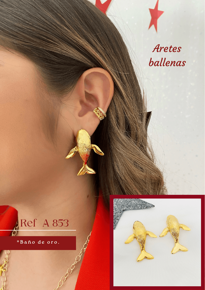 Aretes ballenas