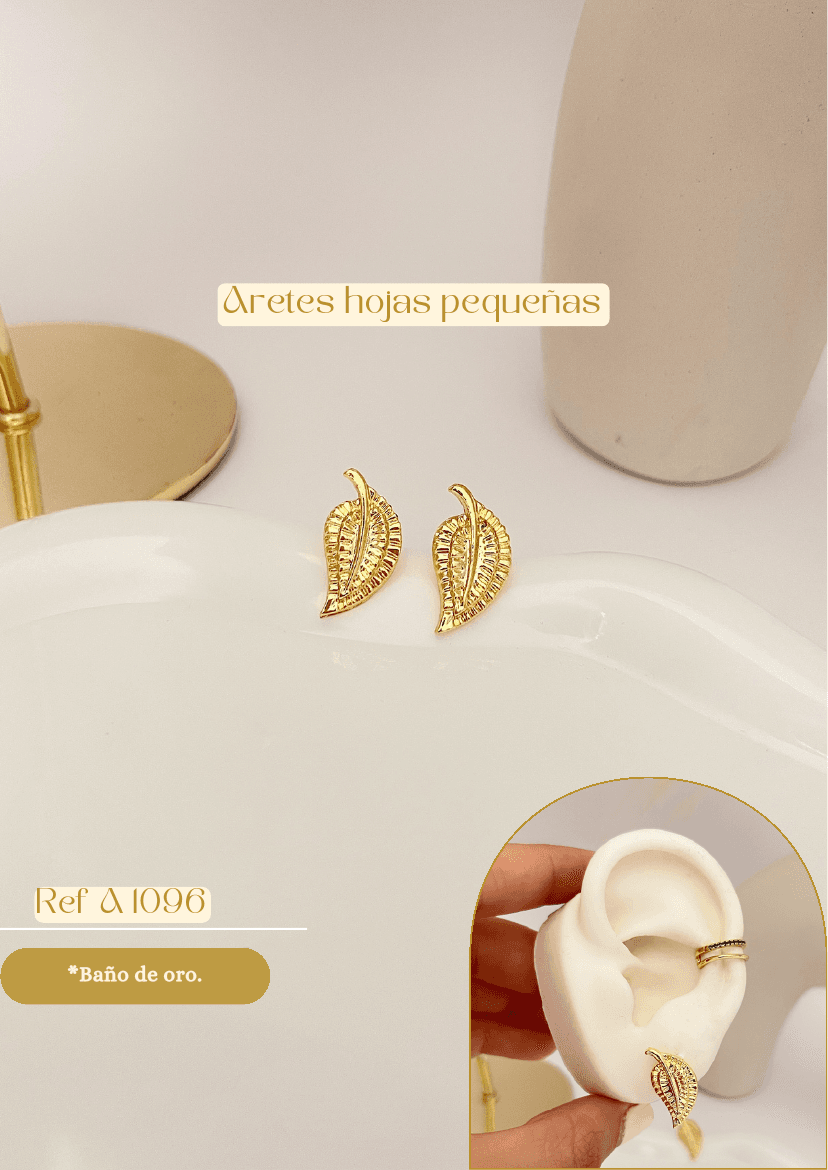 Aretes hojas pequeñas