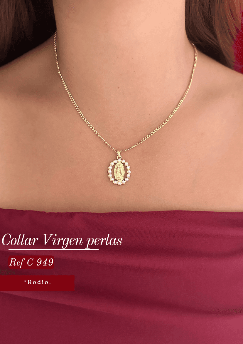 Collar Virgen perlas