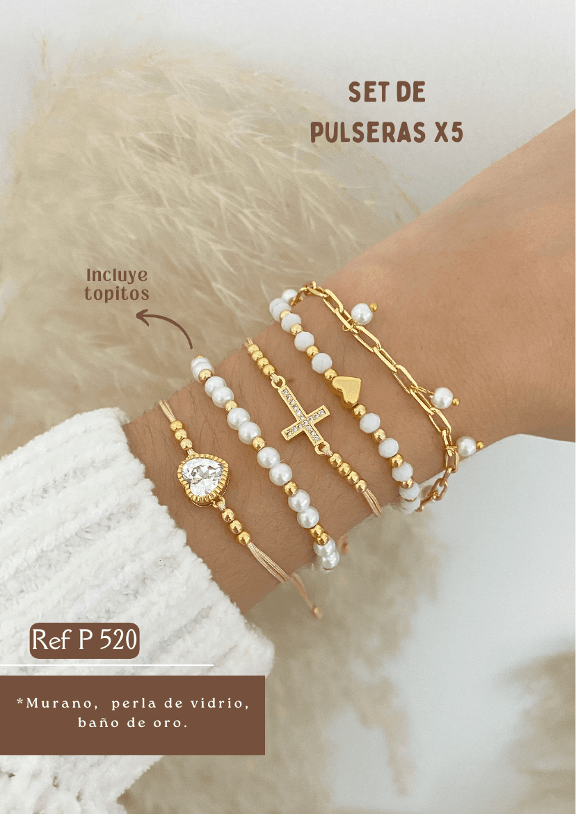 Set de pulseras x5