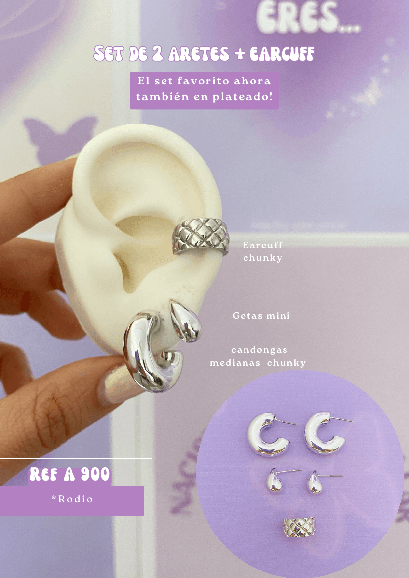 Earcuff chunky Gotas mini