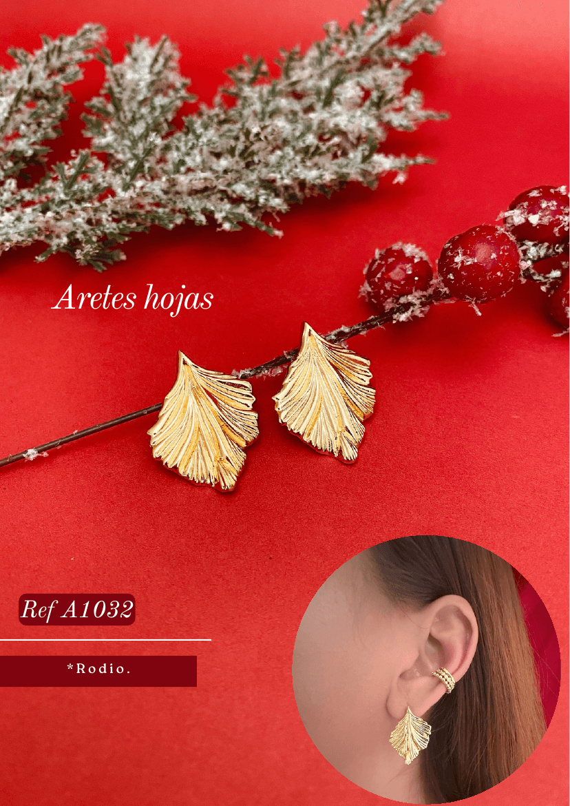 Aretes hojas